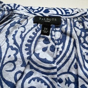 Blue Talbots long-sleeve top